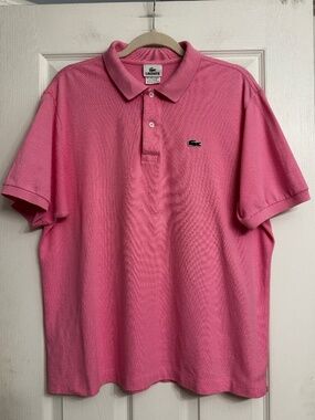 Men's Lacoste Pink Shortsleeve Polo Shirt